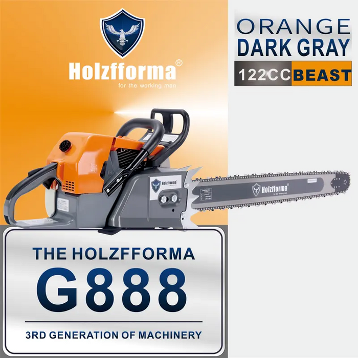 122cc Holzfforma G888 Gasoline Chain Saw Compatible With MS880 088 Power Head