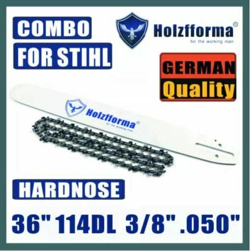 36 Inch 3/8 .050 114DL Full Chisel Bar and Chain For Stihl MS660 066 2 to 4 Day