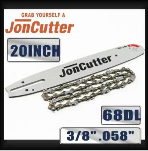 20 inch 3/8 .058 68DL Saw chain and Guide Bar Combo For JonCutter G5800 Chainsaw