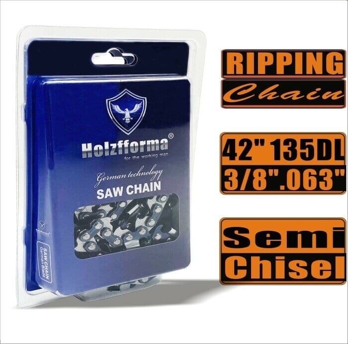 Holzfforma® Ripping Chain Semi Chisel 3/8'' .063'' 42inch 135DL Chainsaw Saw Cha