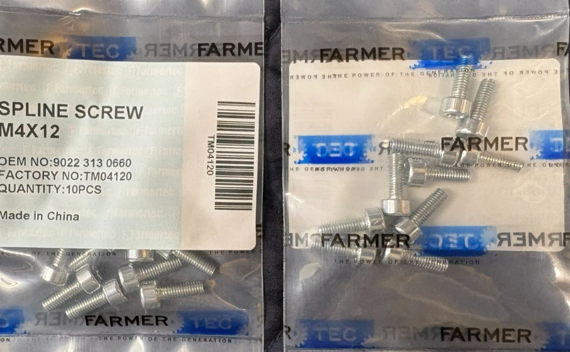 10 Pack Spline Screw M4x12MM For Stihl Chainsaws
