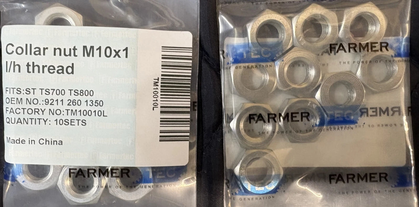 10 Pack Collar Nut M10x1 For Stihl Chainsaws 9011 260 1350 for Stihl