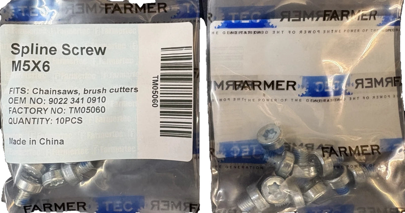 10 Pack Spine Screw M5x6 For Stihl Chainsaws 9022 341 0910