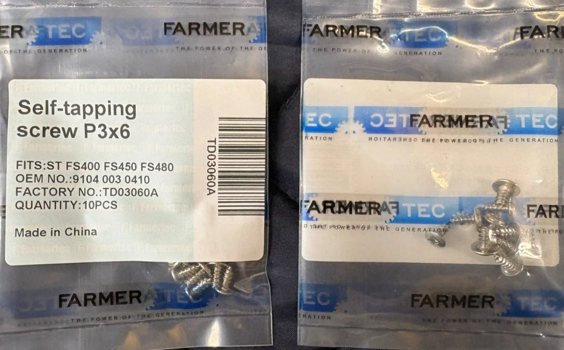 10 Pack Self Tapping Screw P3x6 For Stihl 9104 003 0410