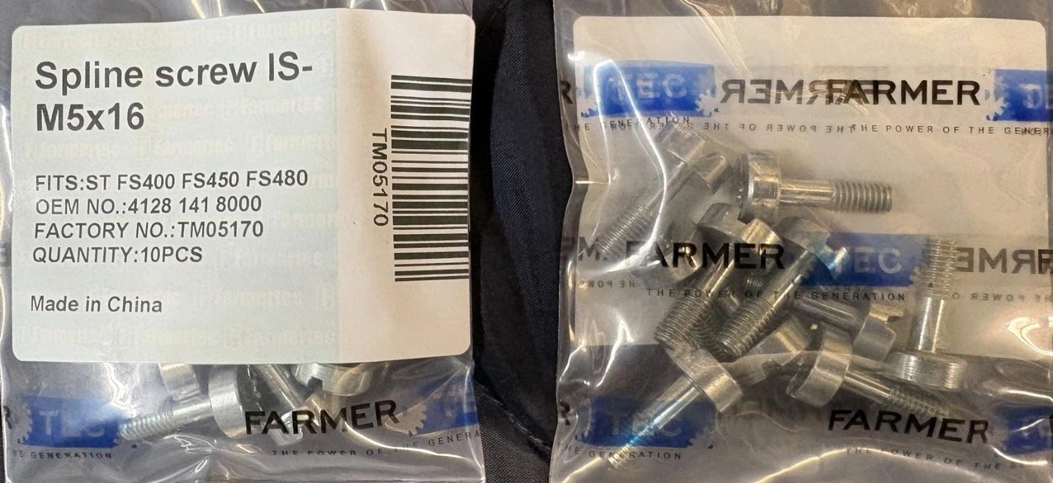 10 Pack Spine Screw IS-M5x16 For Stihl Chainsaws 1428 141 8000