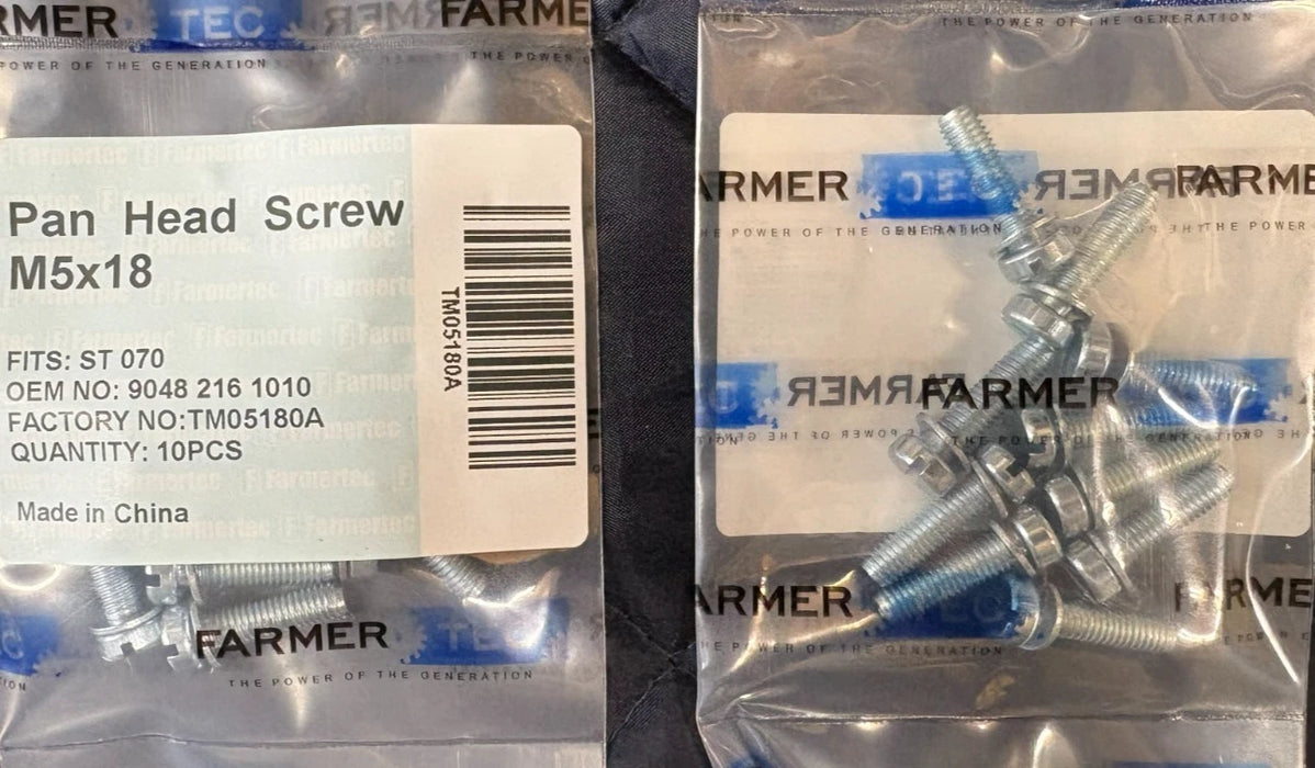 10 Pack Pan Head Screw M5x18 For Stihl Chainsaws 9048 215 1010