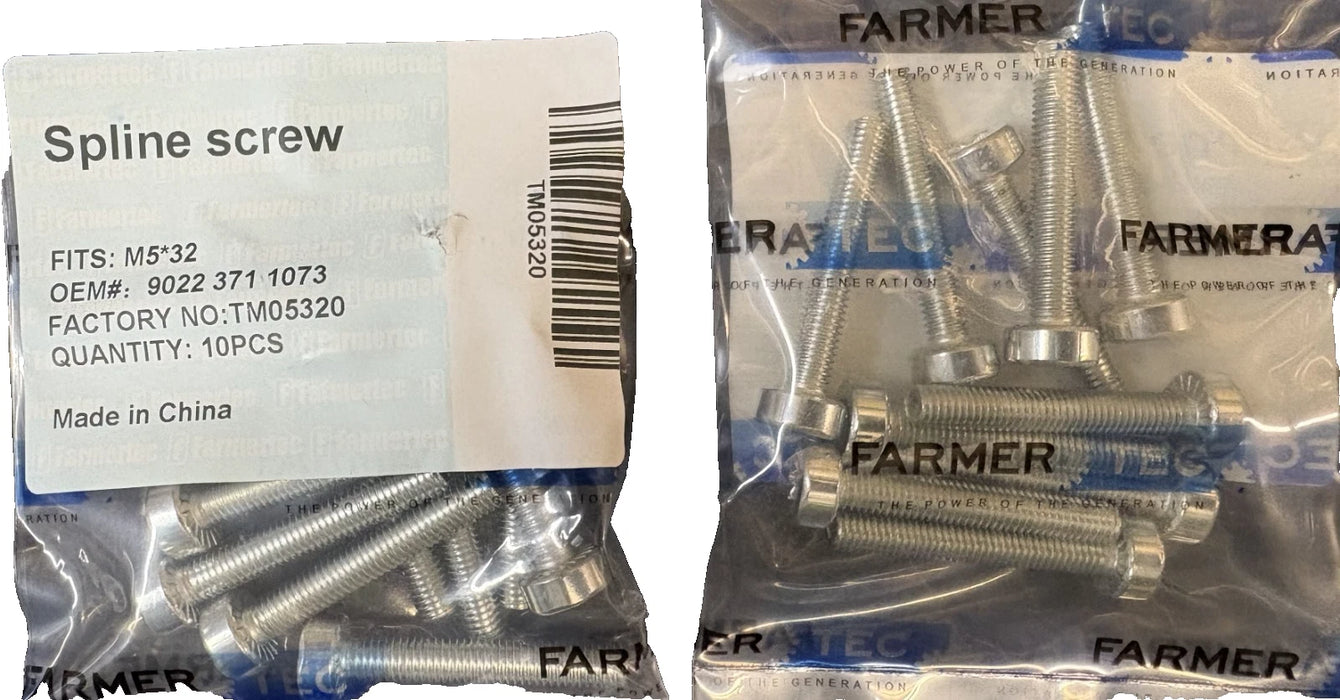 10 Pack Spline Screw M5x32 For Stihl Chainsaws 9022 371 1073