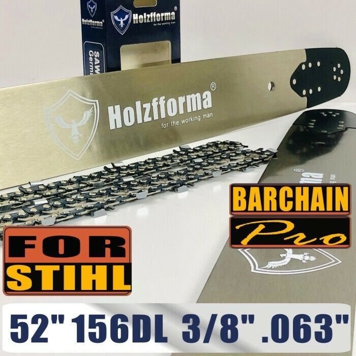 ** Holzfforma 52inch 3/8 .063 156DL Guide Bar & Saw Chain For MS660 066 046 Wagners