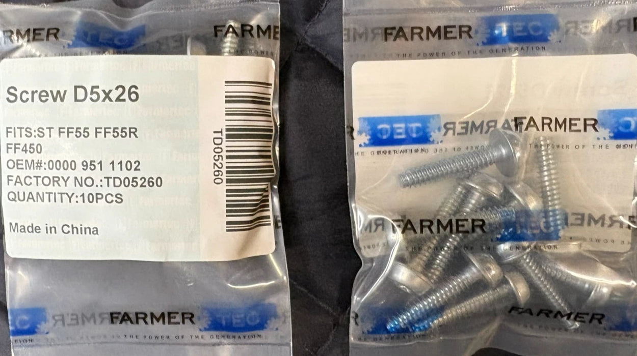 10 Pack Screw D5x26MM For Stihl Chainsaws 0000 951 1102