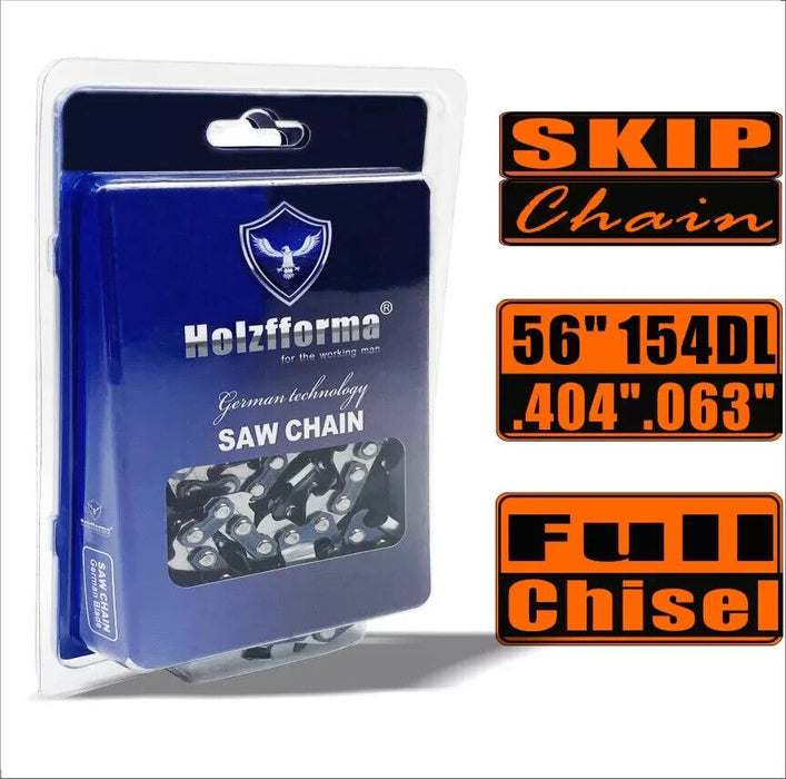 Holzfforma® 56 Inch 3/8” .063“ 168DL Full Chisel Ripping Saw Chain