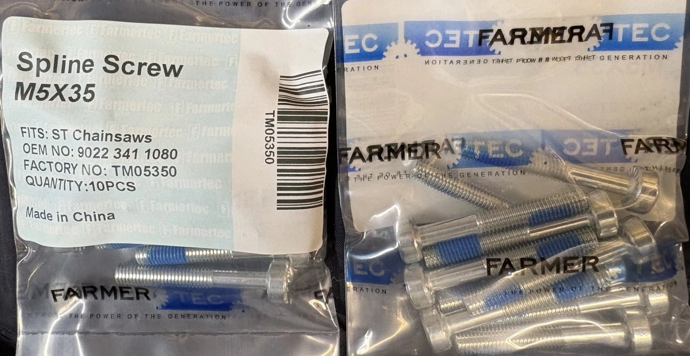 10 Pack Spine Screw M5x35 For Stihl Chainsaws 9022 341 1080 for Stihl