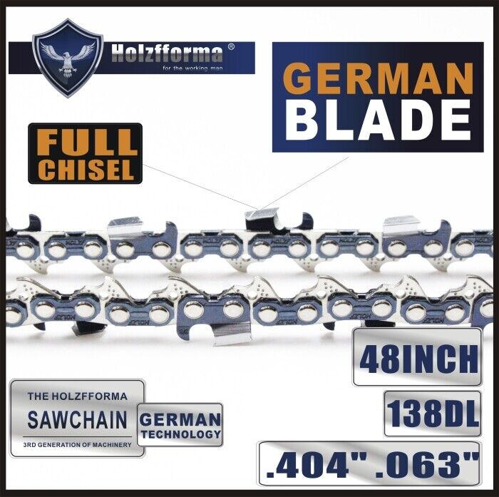 Holzfforma® 48inch .404 .063 138DL Full Chisel Saw Chain For Stihl 088 MS880 070