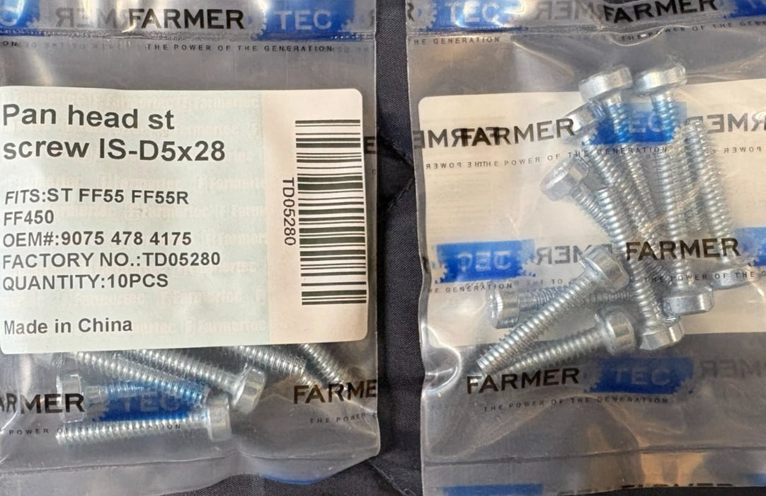 10 Pan Screw D5x28 For Stihl Chainsaws 9075 478 4175