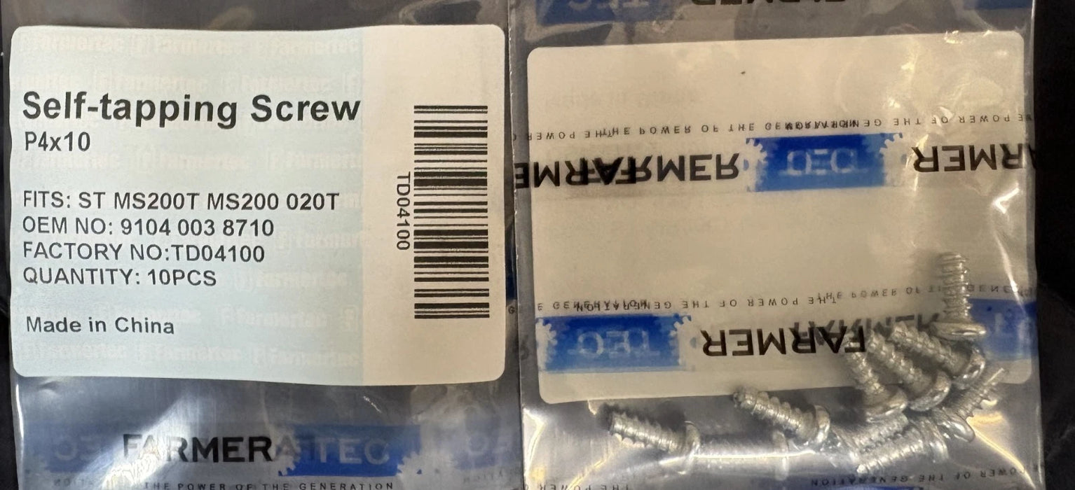 10 Pack Self tapping Screw P4x10 For Stihl Chainsaws 9104 003 8710 for Stihl