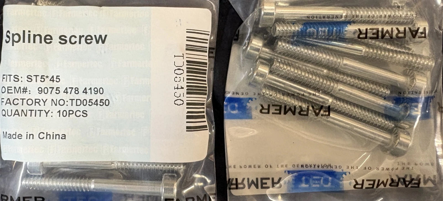 10 Pack Spine Screw ST5x45 For Stihl Chainsaws 9075 478 4190