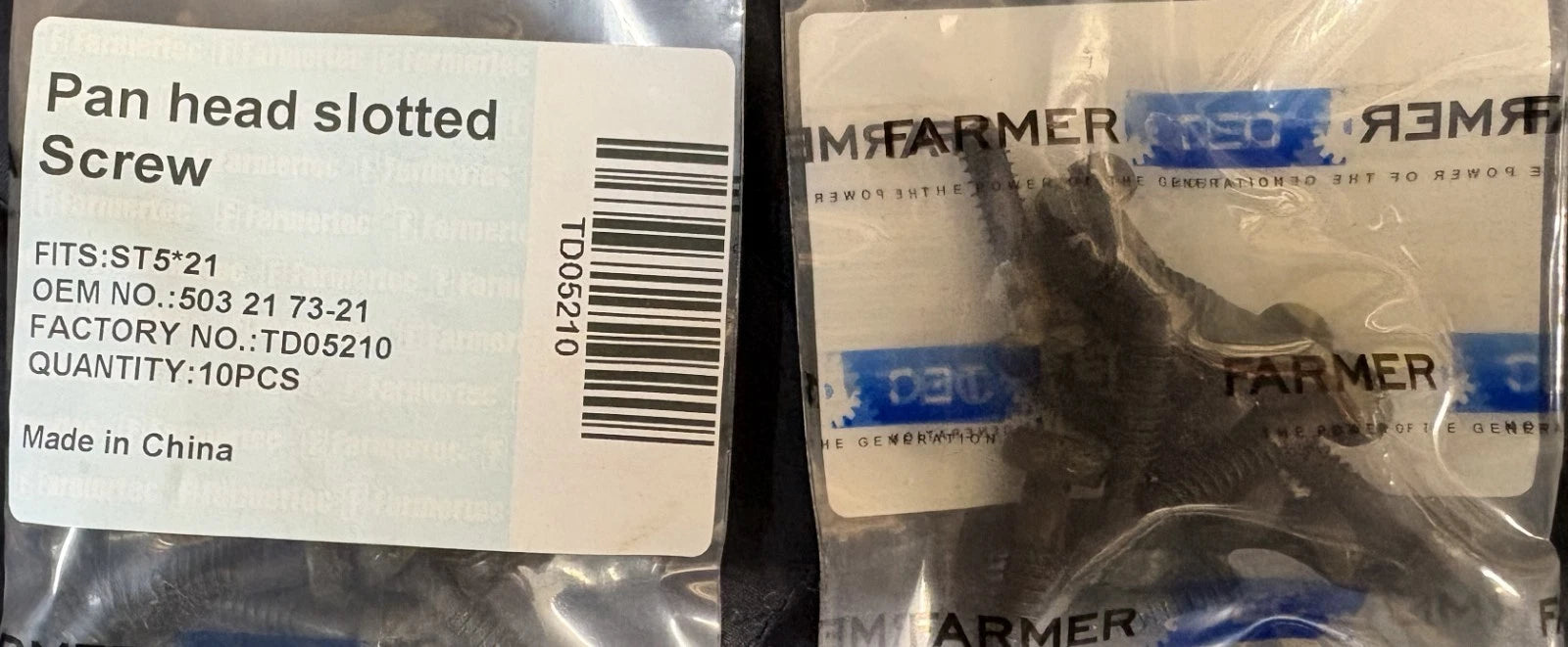 10 Pack Pan Head Slotted Screw ST5x21 For Husqvarna 503 21 73-21