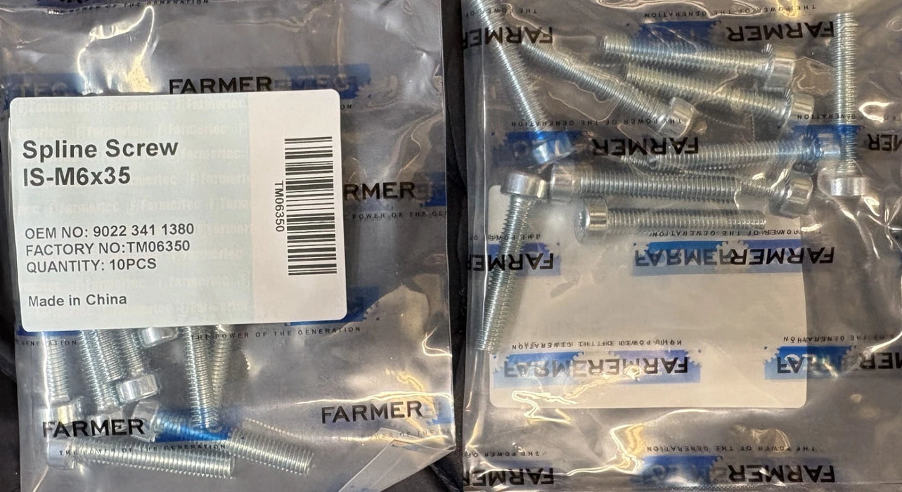 10 Pack Spine Screw M6x35 For Stihl Chainsaws 9022 341 1380 for Stihl