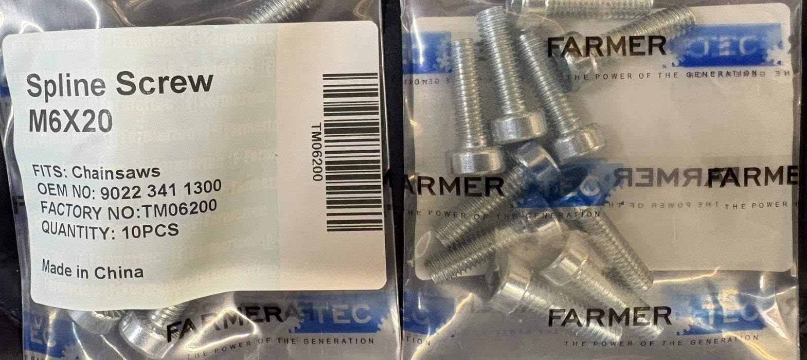 10 Pack Spine Screw M6x20 For Stihl Chainsaws 9022 341 1300 for Stihl