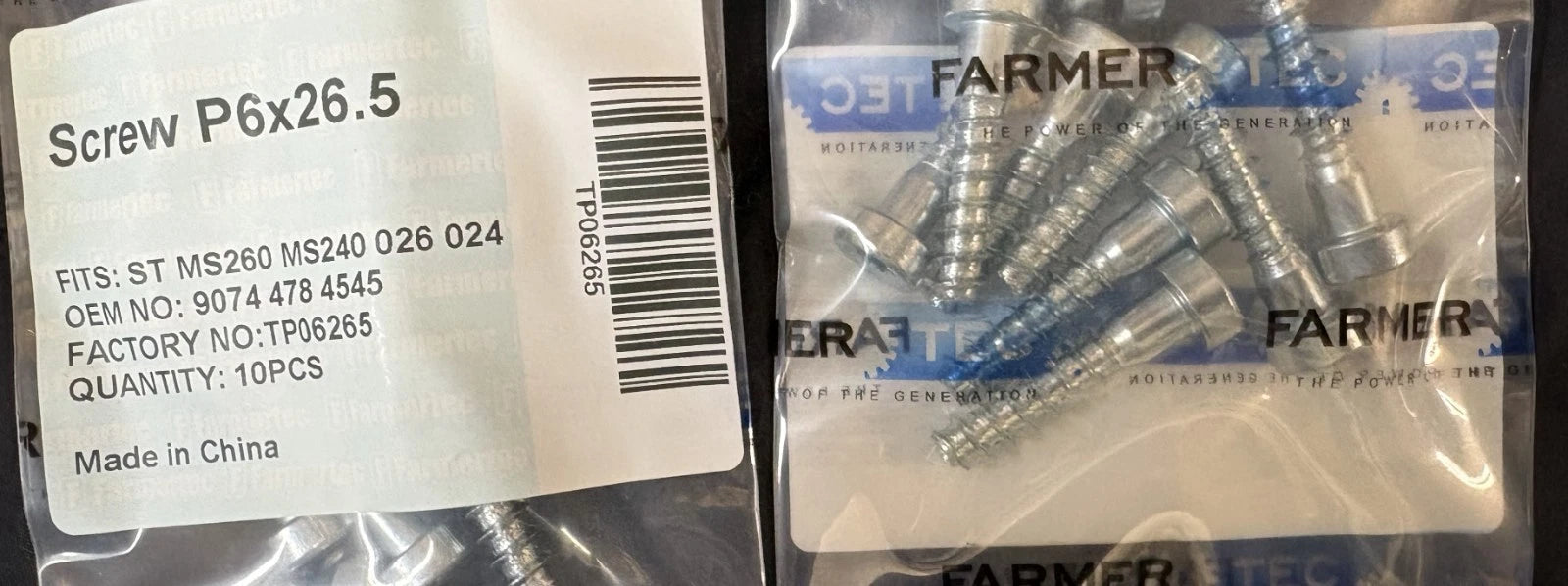 10 Pack Screw P6x26.5 For Stihl Chainsaws 9074 478 4545