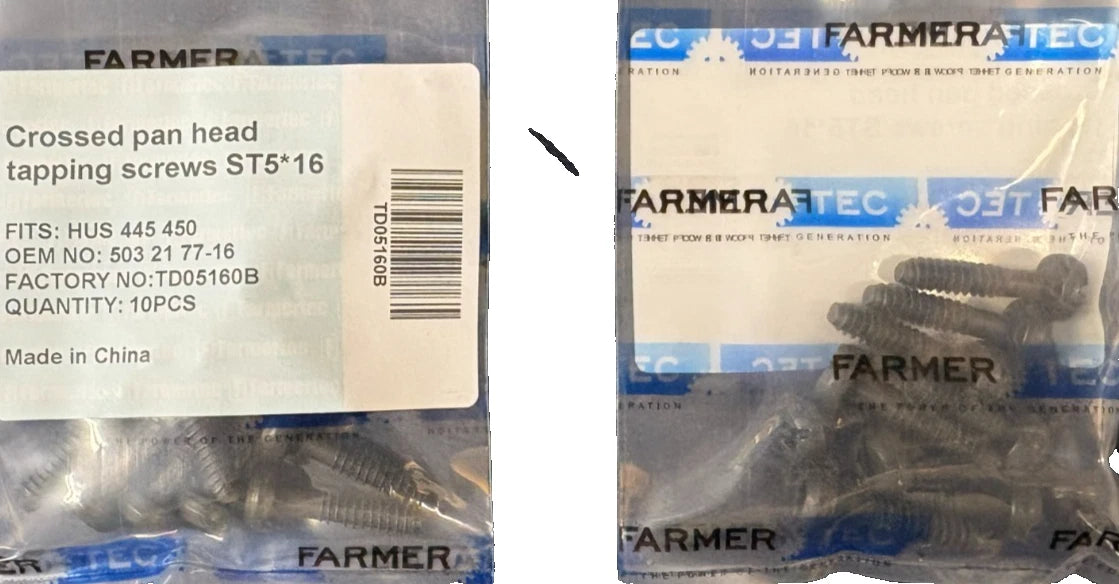 10 Pack Crossed Pan Head Tapping Screw ST5x16 503 21 77-16 For Husqvarna