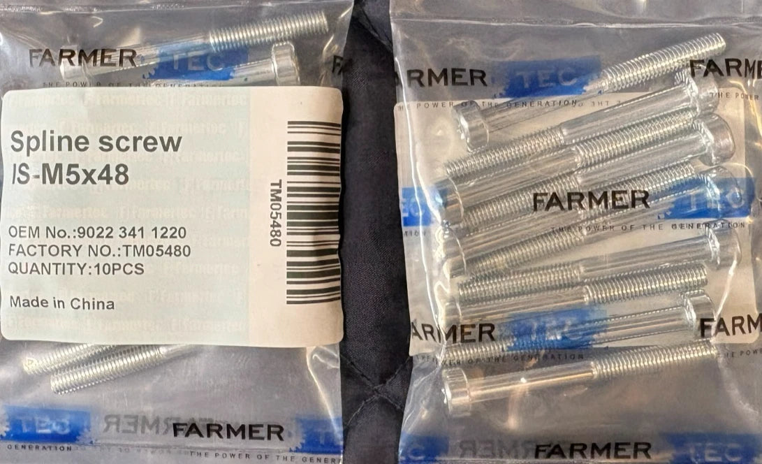 10 Pack Spline Screw M5x48MM For Stihl Chainsaws 9022 341 1220
