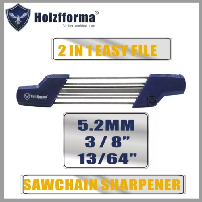 2 IN 1 Easy File 3/8 13/64 5.2mm Chainsaw Chain Sharpener Wagners