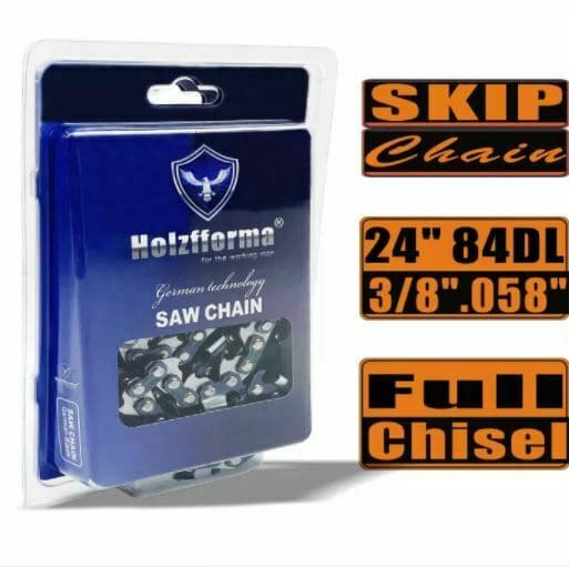 Holzfforma® Skip Chain Full Chisel 3/8'' .058'' 24inch 84DL Chainsaw Saw Chain
