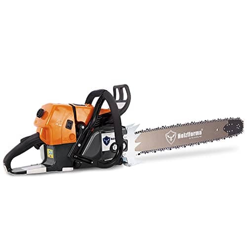 92CC G660 Holzfforma Gasoline Chain Saw Chainsaw with 25 Inch 84DL 3/8" .063" Guide Bar and Saw Chain Tank Protective Guard