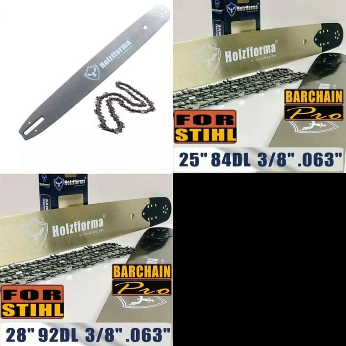 3 Holzfforma Guide Bar/Chain Combo 20 25 28 inch 3/8 x .063 Stihl 066 MS660