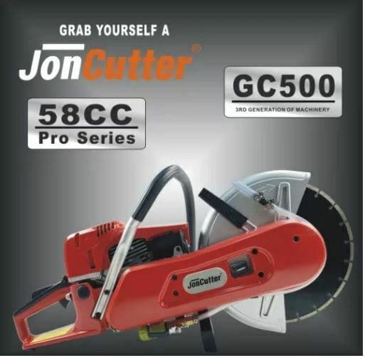 58cc JonCutter GC500 Gasoline Concrete Cut-Off Saw No Blade Wagners