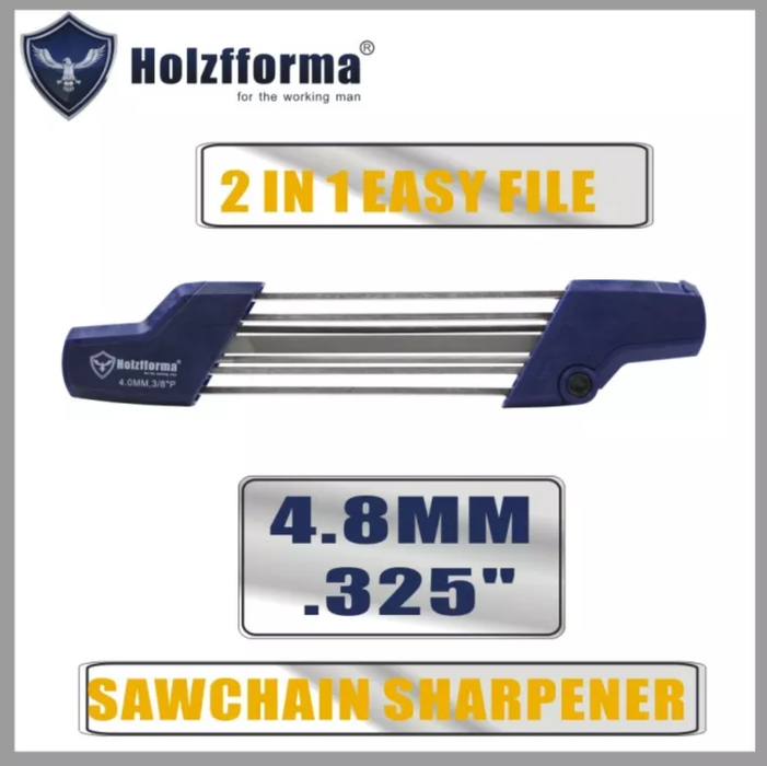 2 IN 1 Easy File .325 3/16 4.8mm Chainsaw Chain Sharpener Wagners