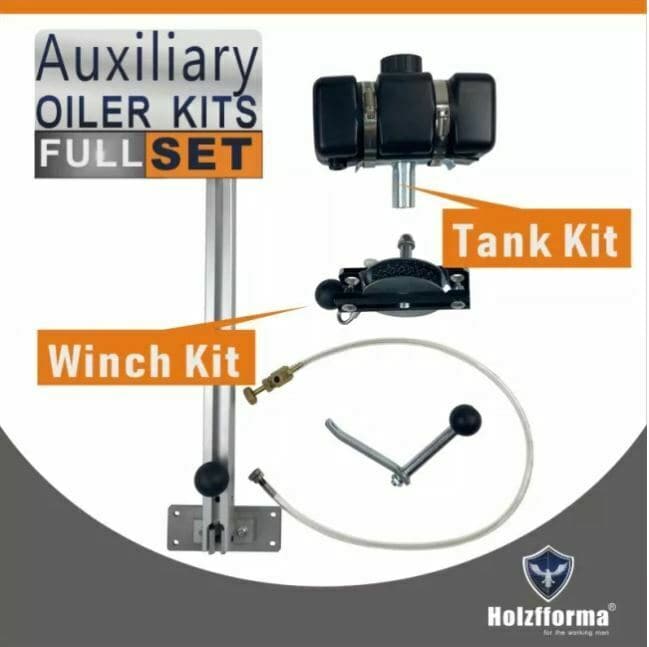 Complete Aux Auxiliary Oiler Equipment with winch and lever arm Chainsaw Mill