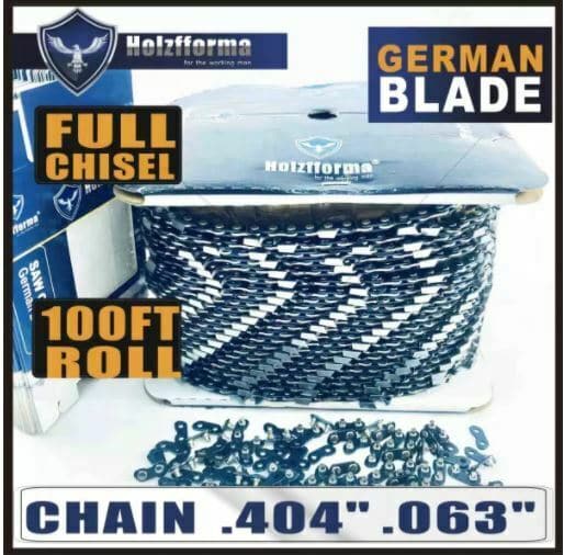 Holzfforma® 100FT Roll .404” .063 Full Chisel Saw Chain 2 - 4 Day Delivery