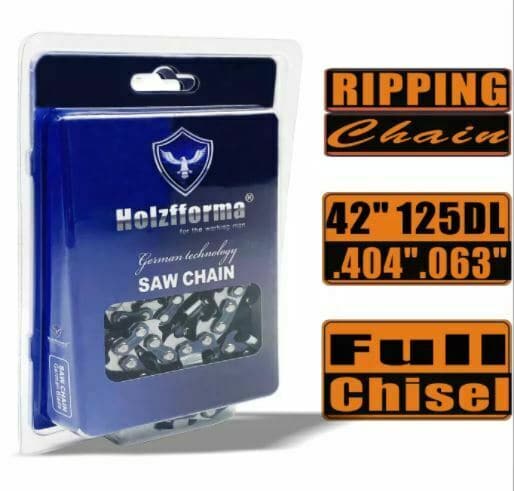 Holzfforma® Ripping Chain Full Chisel .404'' .063'' 42inch 125DL Chainsaw Wagner