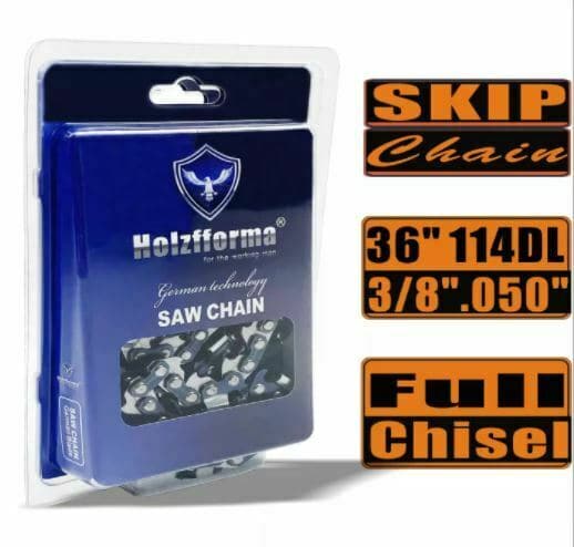 Holzfforma® Skip Chain Full Chisel 3/8'' .050'' 36inch 114DL Chainsaw Wagners