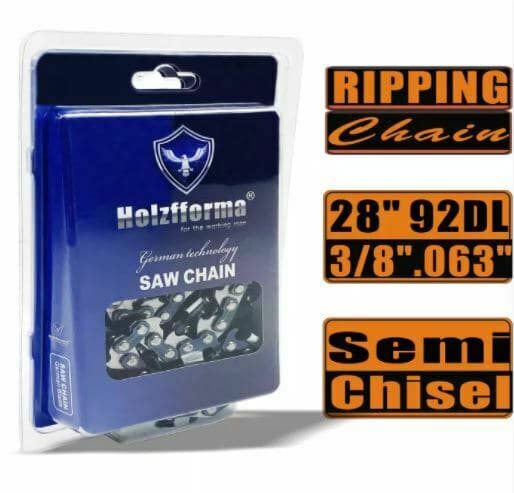 Holzfforma® Ripping Chain Semi Chisel 3/8'' .063'' 28inch 92DL Chainsaw Wagner