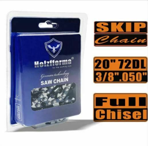 Holzfforma® Skip Chain Full Chisel 3/8'' .050'' 20inch 72DL Chainsaw Saw Chain