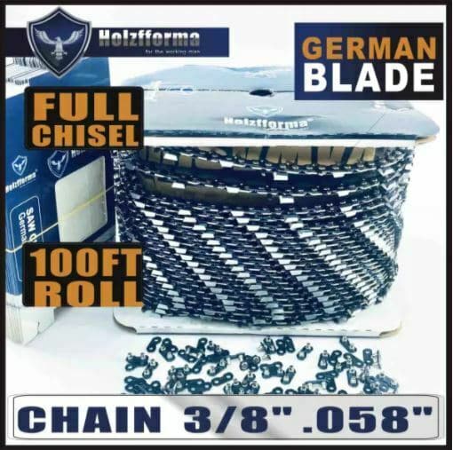 Holzfforma® 100FT Roll 3/8” .058'' Full Chisel Saw Chain