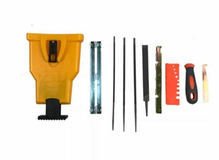 10pcs Chain Saw Sharpener Chainsaw Sharpening Round Flat Files Depth Gauge Kit