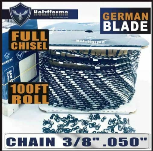 Holzfforma® 100FT Roll 3/8” .050'' Full Chisel Saw Chain